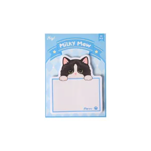 Cute cartoon cat sticky notes cute memo pad sticky notes school stationery supplies