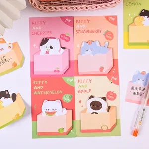 Niedliche Katzen Haftnotizen Notizblock Set Tier Notizpapier Schüler Schreibwaren Büro.