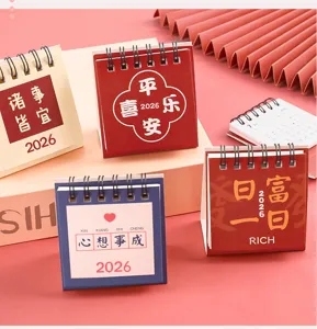 2026 mini desktop calendar office desk decoration planner small memo note pad aesthetic
