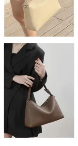 Genuine leather shoulder bag casual dumpling bag fashion women handbag stylish underarm bag