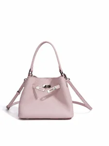 Piel de vaca urbana minimalista trabajo cercanías cerradura simple bolso cruzado tote