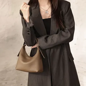 Borsa hobo in vera pelle da donna borsa a tracolla elegante per uso quotidiano.