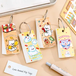 Bloc de notas portátil de bolsillo con anillas de metal West Highland terrier lindo