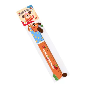 Süßer Dackel Magnet Lesezeichen Lineal 12cm flexible niedliche Schreibwaren Schüler