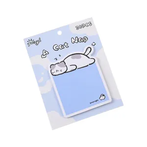 Cute sleeping cat sticky notes 30 sheets sticky memo pad cute cartoon stationery supplies