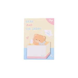Note adesive a forma di orsetto carino blocco note 30 fogli cancelleria scuola forniture