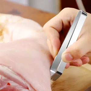 Stainless steel plucking tweezer for kitchen, removes pig hair and fish bones easily.