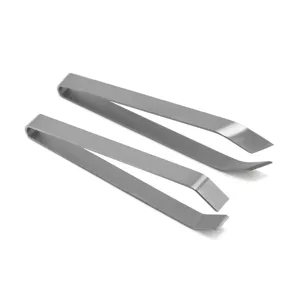 Stainless steel kitchen tweezers for plucking pig hair, fish bones, and poultry feathers easily.