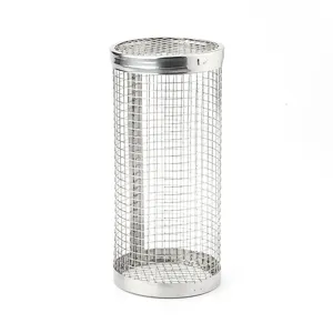 Stainless Steel Rolling BBQ Grilling Basket Cylinder Mesh for Outdoor Camping Barbecue Tool
