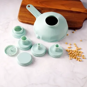 Juego de Embudo de Plástico Multifuncional Accesorio de Cocina Seis en Uno Embudo de Aceite Práctico