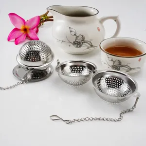 Stainless Steel Tea Infuser Mesh Ball with Chain Portable Loose Leaf Tea Strainer