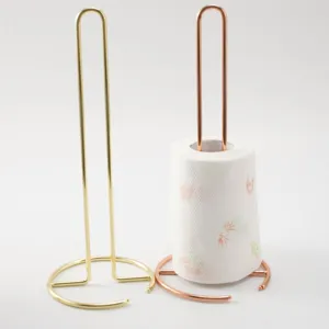 Nordic metal paper towel holder tabletop vertical tissue stand kitchen roll storage rack