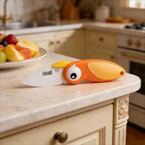 Cuchillo de fruta plegable portátil con diseño de pájaro para cocina y uso diario
