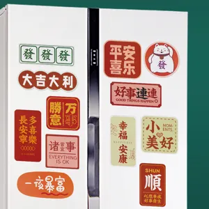 Chinese style fridge magnets cute lucky cat magnetic stickers home decor kitchen decorative items
