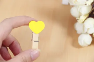 Cute wooden heart clips, perfect decorative photo clips for classroom and wall hanging.