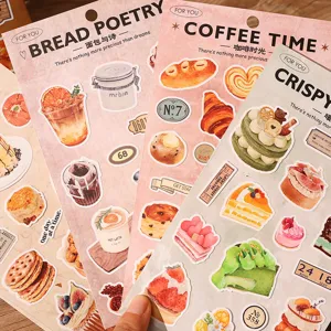 Süße Lebensmittelbäckerei Aufkleber Pack für DIY Schreibwaren Scrapbook Ästhetik Tagebuch.