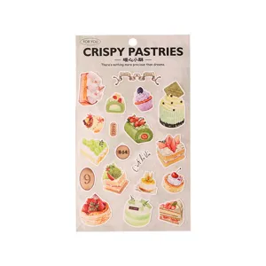 Ästhetischer Kuchen und Dessert Sticker Pack, süße DIY Tagebuch Scrapbook Dekorationsartikel.