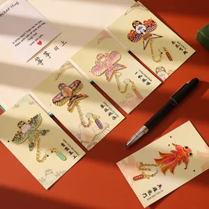 Chinese style metal kite and goldfish bookmarks creative cultural gifts stationery item