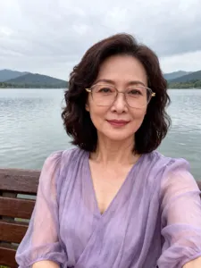 Detailed view of stylish anti-blue light reading glasses designed for modern women.
