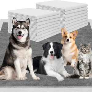Tapis d'Aisance Jetables pour Animaux Charbon de Bambou Épais Coussinets d'Entraînement pour Chiens Couches Hygiéniques pour Chats et Chiens