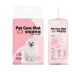 Alèses jetables épaisses pour chiots et petits chiens, super absorbantes et anti-fuite rose.