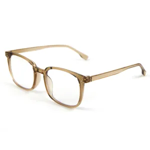 Stilvolle braune quadratische Blaulichtfilter Lesebrille fuer Damen und Herren neu