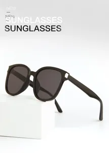 Occhiali da sole con montatura grande stile coreano da donna, trendy anti-UV chic ed eleganti.