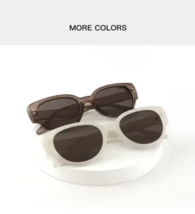 Lunettes de soleil cat-eye retro de mode, lunettes polarisees de protection UV pour femmes.