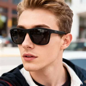 Men's Polarized Sports Sunglasses UV400 Outdoor Cycling Driving PC Frame AC Lens Fashion Trendy Square Sunglasses