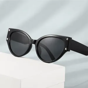 Women Retro Cat Eye Sunglasses Vintage Metal Rivet UV400 Protection Sun Glasses Fashion Eyewear For Outdoor Driving Party