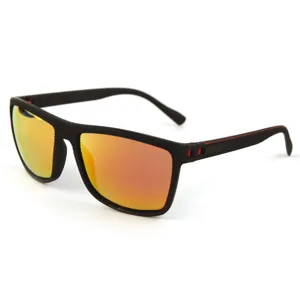 Men's sports sunglasses, UV400 protection, reflective colorful lenses, cycling driving eyewear.
