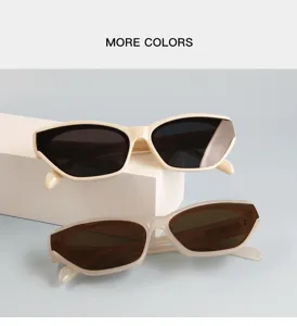Retro polarized cat-eye sunglasses for women, trendy UV protection chic eyewear styles.