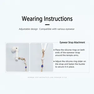 Minimalist colorful bead glasses chain anti-slip fashion accessory for women and men stylish