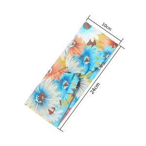 Bohemian floral print wide twisted headband, comfortable fabric hair band for daily wear.