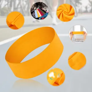 Solid color sports headband, elastic yoga sweatband, breathable fitness hair band for women.
