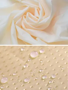 Wasserdichter Polyester Duschvorhang Stoff mit Diamant Textur fuer Badezimmer Design