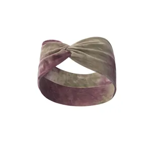 Fascia per capelli yoga sport batik intrecciata larga elastica accessori per donne