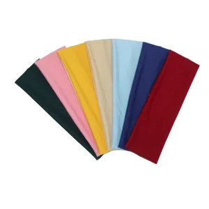 Solid color sports headband yoga elastic sweat-absorbing wide hair band accessories