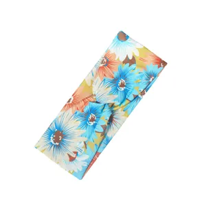 Bohemian floral wide headband, stylish cross twisted hair hoop for daily wear and sports.