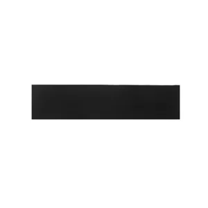 Detailed close-up shot of the black elastic yoga headband, highlighting the smooth fabric texture.
