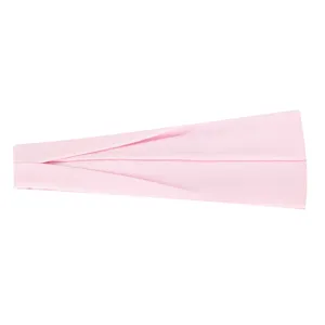 Einfarbig rosa Sport Stirnband für Damen, elastisches Yoga Fitness Schweißband neu.