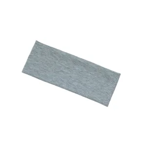 Grey knitted headband detail, elastic sports hair band for daily wear and fitness workouts.