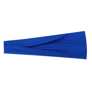 Blaues Sportstirnband für Yoga und Laufen, elastisches schweißabsorbierendes Haarband.
