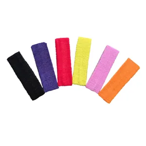 Colorful sports sweatbands cotton athletic hair bands for yoga running fitness and daily face washing