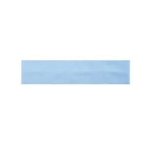 Light blue athletic yoga headband, elastic sweat-absorbing nylon hair band for sports and fitness.