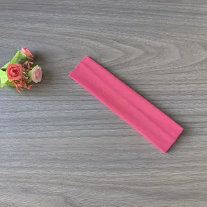 Bandeau de yoga rose uni, elastique et absorbant la transpiration, ideal pour le sport.
