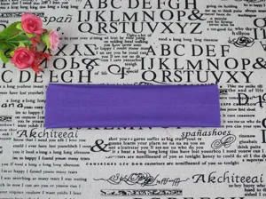 Bandeau de yoga de couleur unie élastique pour le sport et l'usage quotidien, violet.
