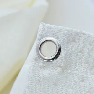 Verdickter Polyester Duschvorhang wasserdichter Badezimmervorhang mit Metallösen und Diamantmuster