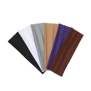 Multi-color elastic sports yoga headband set, sweat-absorbing hair band for running and fitness.