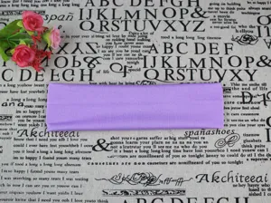 Bandeau de yoga élastique violet uni, bandeau de sport souple pour accessoires de cheveux.